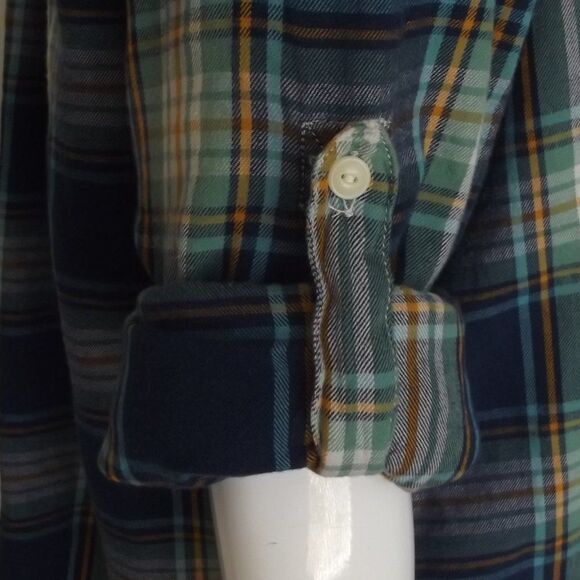 DENIM & SUPPLY Ralph Lauren Plaid Shirt, XL, Brushed Cotton Flannel, Tab sleeves - Picture 8 of 11